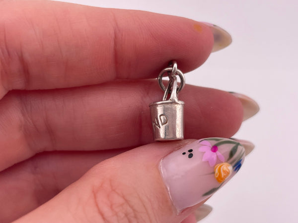 sterling silver sand pail and shovel pendant