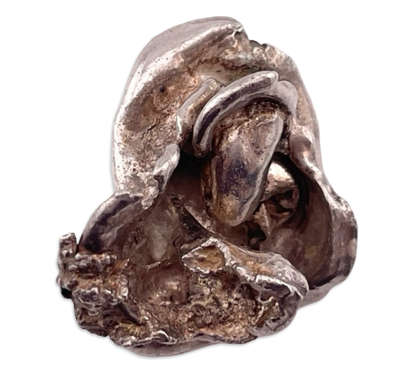 sterling silver solid artisan flower  pendant