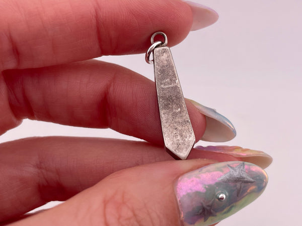 sterling silver lapis synthetic opal pendant