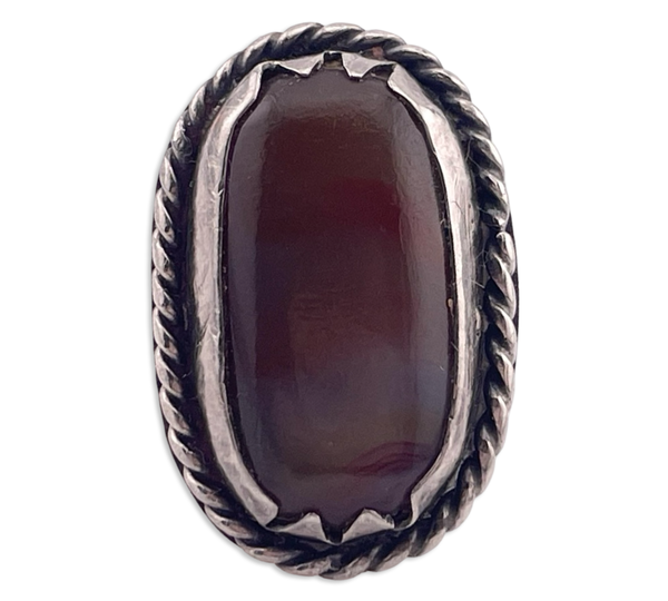 size 5.5 sterling silver agate ring