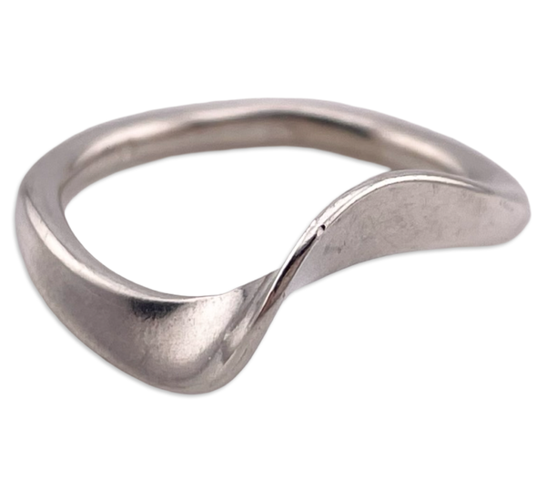 size 10 sterling silver stoneless squiggle ring