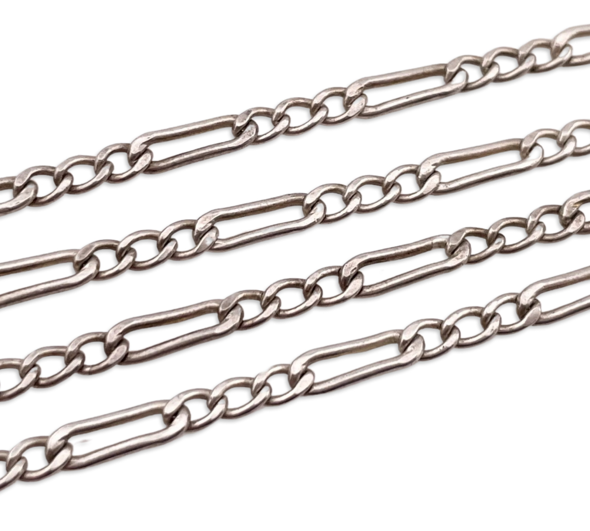 sterling silver 25.5" 3.65mm figaro link chain necklace