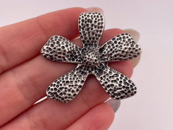 sterling silver Silpada textured flower pendant