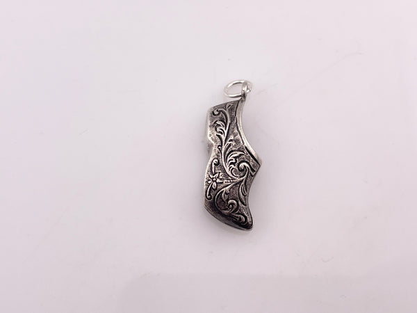 800 silver 3D clog shoe pendant