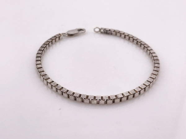 sterling silver 9" 3.74mm box chain link bracelet