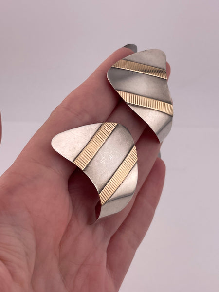 sterling silver stoneless earrings ***Gold Posts***