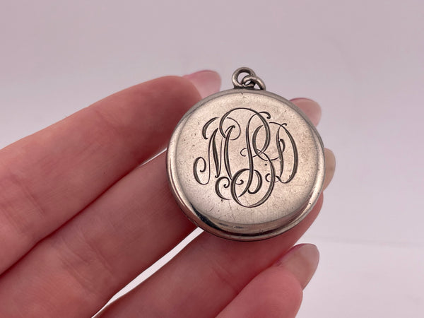 sterling silver "MBD" "CAD" initials letters locket pendant