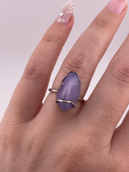 size 6.5 sterling silver artisan amethyst ring