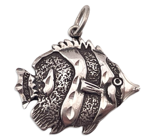 sterling silver fish pendant