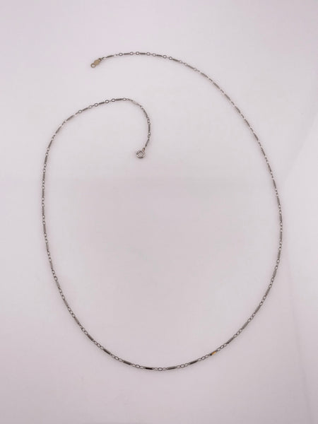 14k white gold 20 1/2" 1.15mm chain link necklace