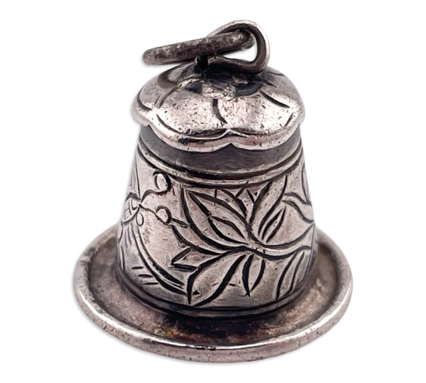 sterling silver bell pendant