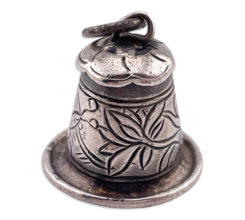 sterling silver bell pendant