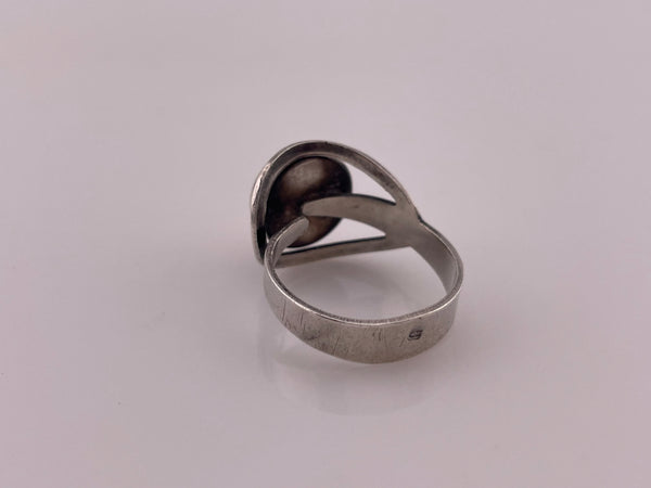 size 6 sterling silver carnelian ring