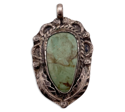 sterling silver turquoise pendant / brooch ***AS IS***