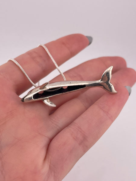sterling silver 16-1/4" dolphin necklace