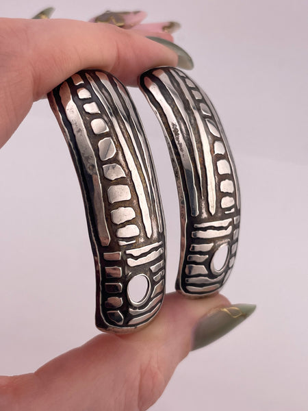 sterling silver stoneless curved artisan post earrings ***gold posts***