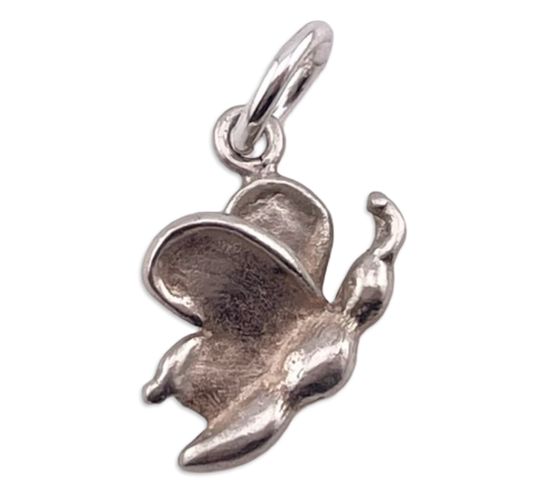 sterling silver small butterfly charm pendant