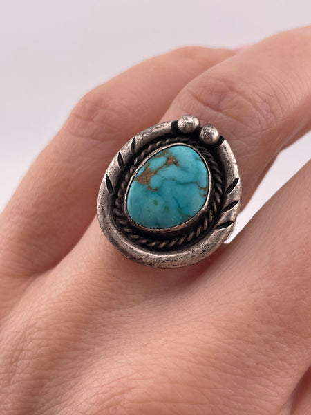 size 6.5 sterling silver turquoise ring