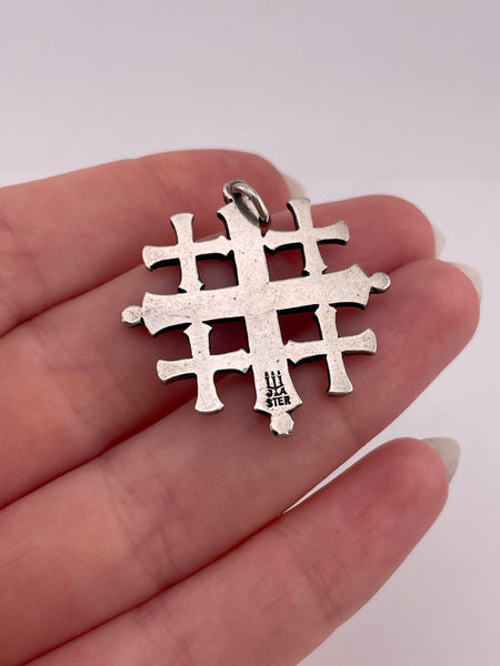 sterling silver James Avery crusader's Jerusalem cross pendant