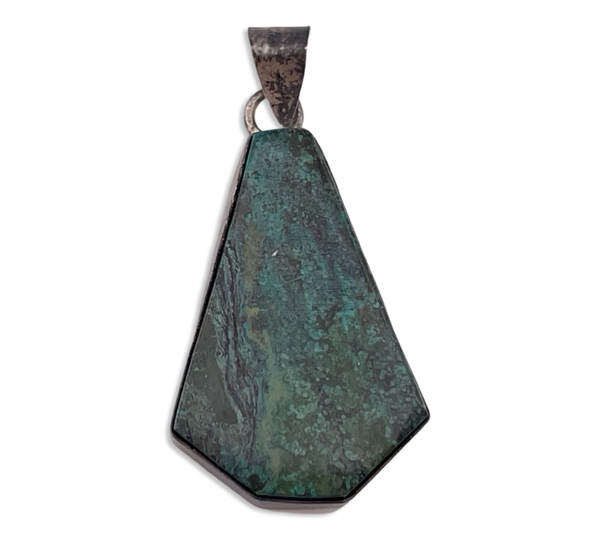 sterling silver chrysocolla pendant