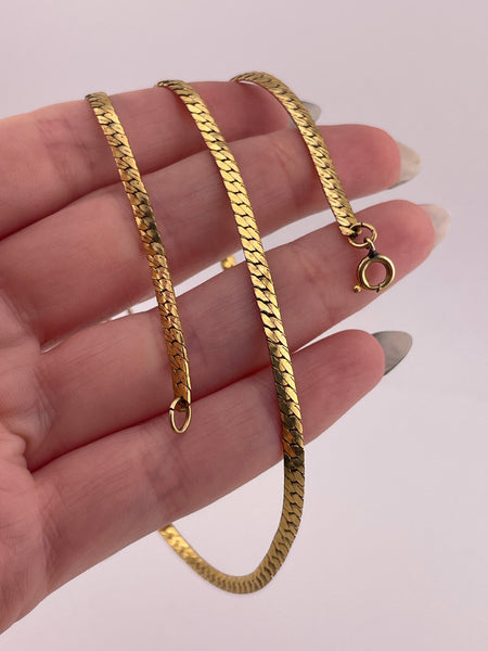 gold filled 20 1/2" flat chain necklace