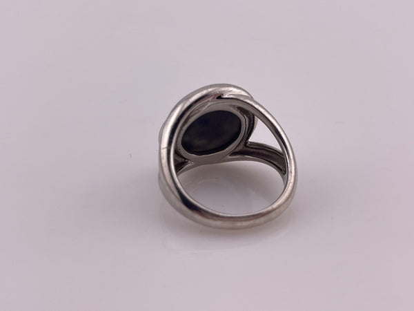size 6 sterling silver round druzy ring