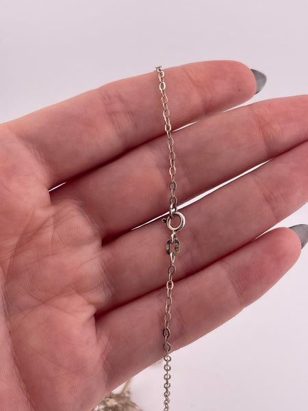 sterling silver 18-1/2" starfish necklace