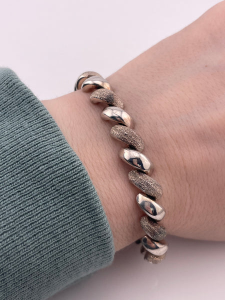 sterling silver 7 1/2" Milor San Marco link bracelet