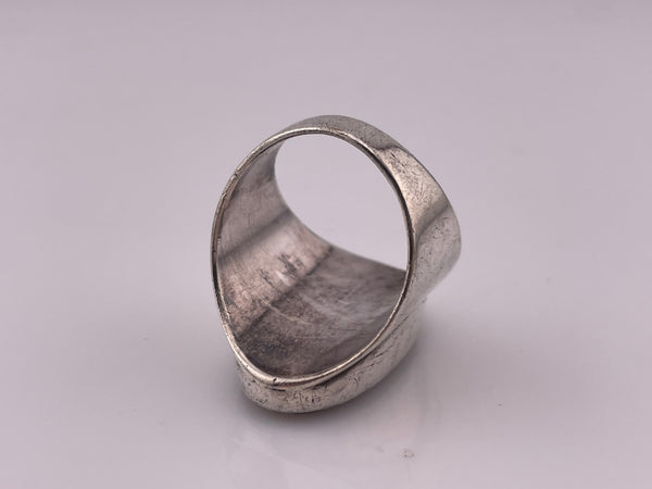 size 10.5 sterling silver landscape picture jasper ring