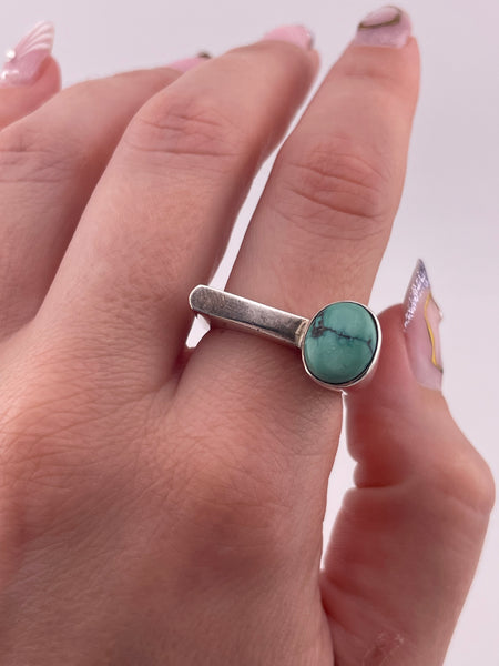 size 8.25 sterling silver turquoise ring