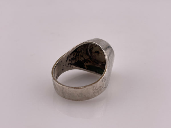 size 10 sterling silver stoneless signet ring