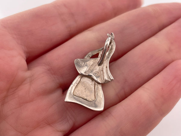 sterling silver angel swirl pendant