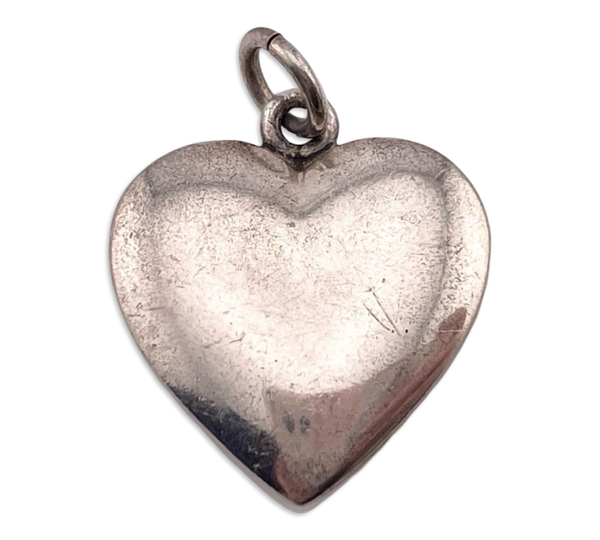 sterling silver solid heart pendant