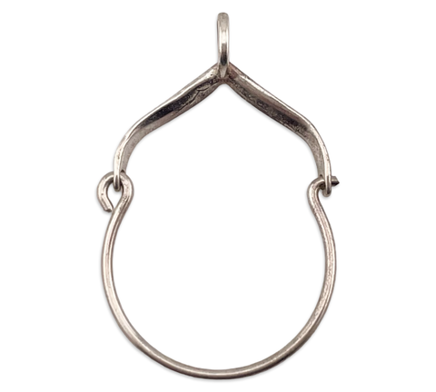 sterling silver new old stock charm holder pendant
