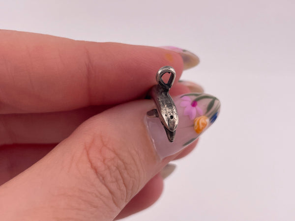 sterling silver dolphin pendant