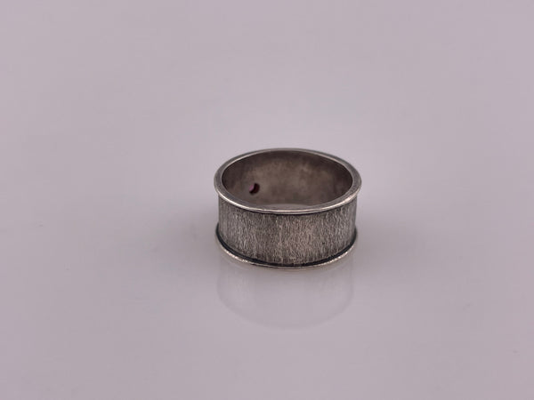 size 5.5 sterling silver gold plated heart garnet ring