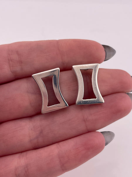 sterling silver stoneless post earrings