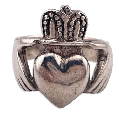 size 7 sterling silver claddagh ring