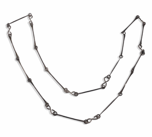 sterling silver 32" bar figure-8 link chain necklace