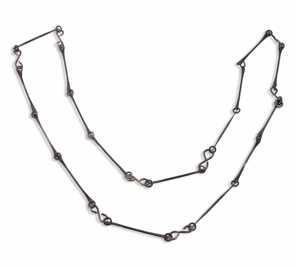 sterling silver 32" bar figure-8 link chain necklace