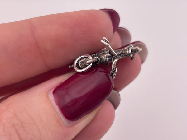sterling silver motorcycle pendant