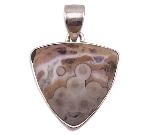 sterling silver jasper pendant