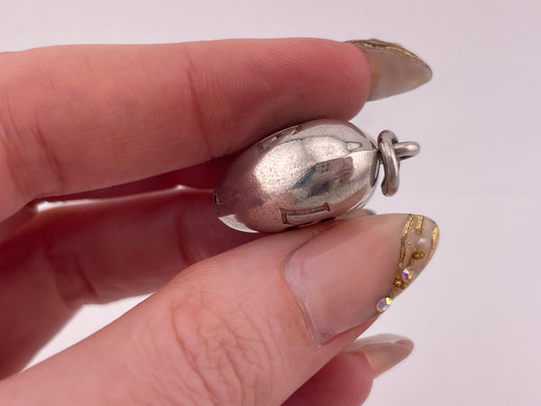 sterling silver "Love" puffy heart pendant