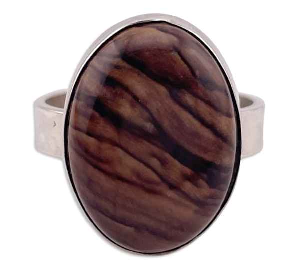 size 7 sterling silver jasper ring