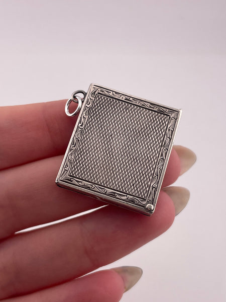 830 silver stamp holder pendant