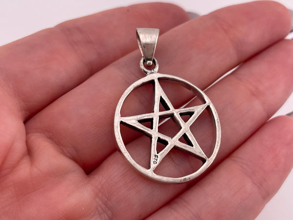 sterling silver pentacle pentagram star pendant