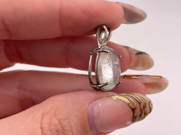 sterling silver topaz(?) pendant