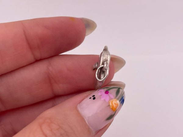 sterling silver dolphin pendant