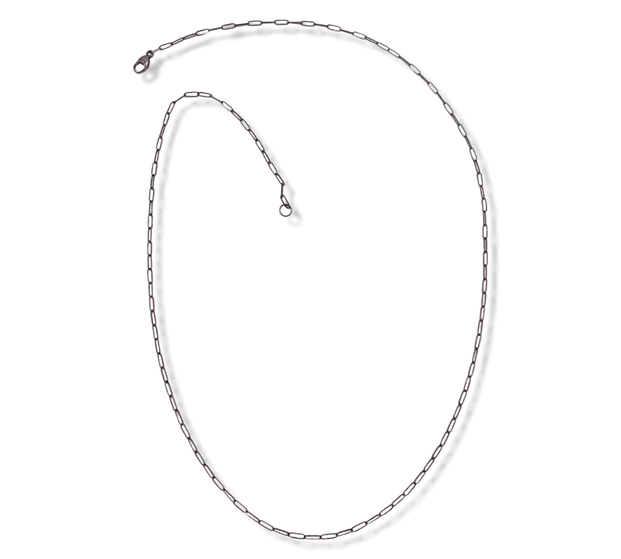 sterling silver 20" paperclip chain necklace