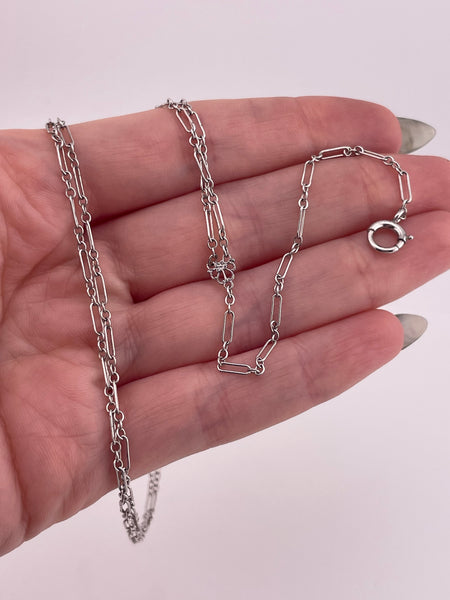 sterling silver Art Deco lorgnette lariat necklace